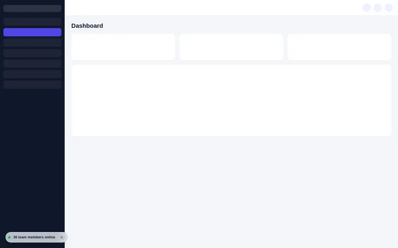 Team online live counter notification inside GoHighLevel